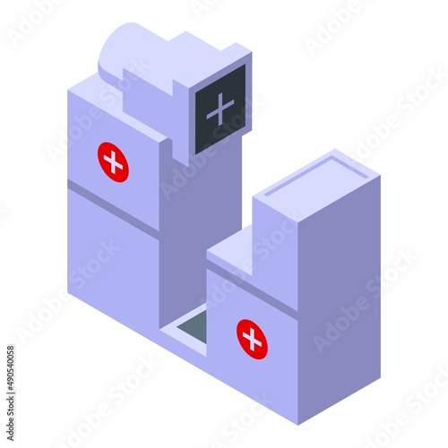 Chest scanner icon isometric vector. Xray device. Medical roentgen
