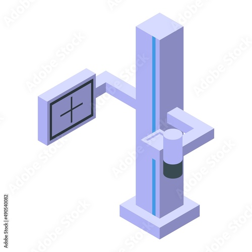 Medical xray scan icon isometric vector. Lung scan. Chest ultrasound