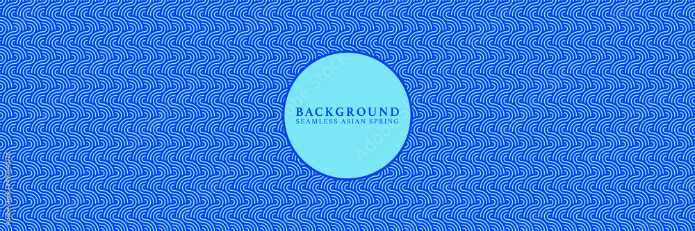 Asian background motif in oriental geometric style. Blue seamless ...