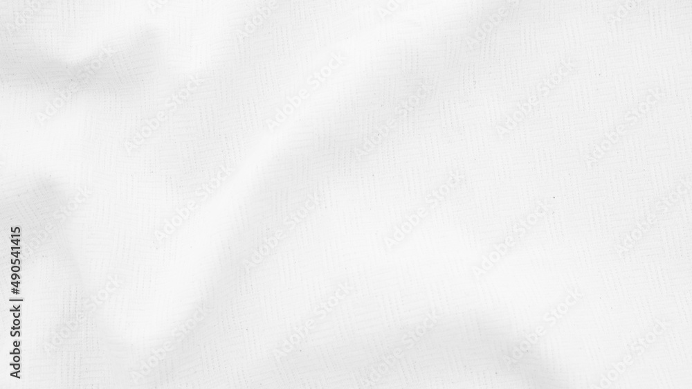 Fabric backdrop White linen canvas crumpled natural cotton fabric Natural handmade linen top view background Organic Eco textiles White Fabric linen texture