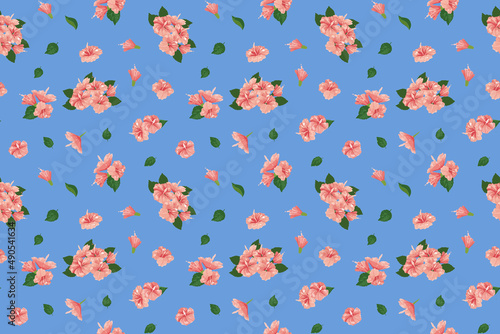 Tropical flowers seamless pattern. Modern exotic design for paper, cover, fabric, interior decor and other users.
