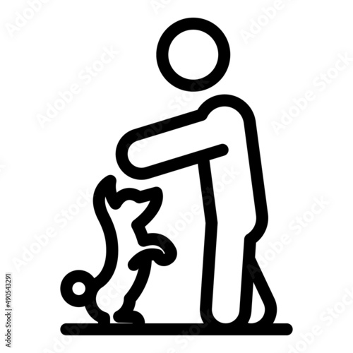 Dog play icon outline vector. Pet walk. Animal canine