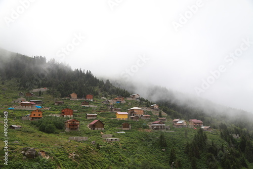 A beautiful landscape from the Elevit plateau  of Rize in Black Sea region of Turkey. photo