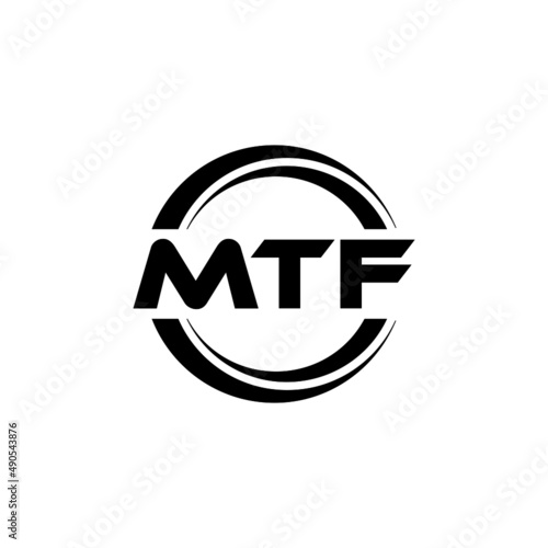 MTF letter logo design with white background in illustrator, vector logo modern alphabet font overlap style. calligraphy designs for logo, Poster, Invitation, etc. photo