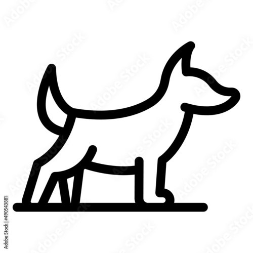 Cute dog icon outline vector. Walk pet. Summer park