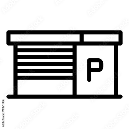 Parking garage icon outline vector. Car place. Area space