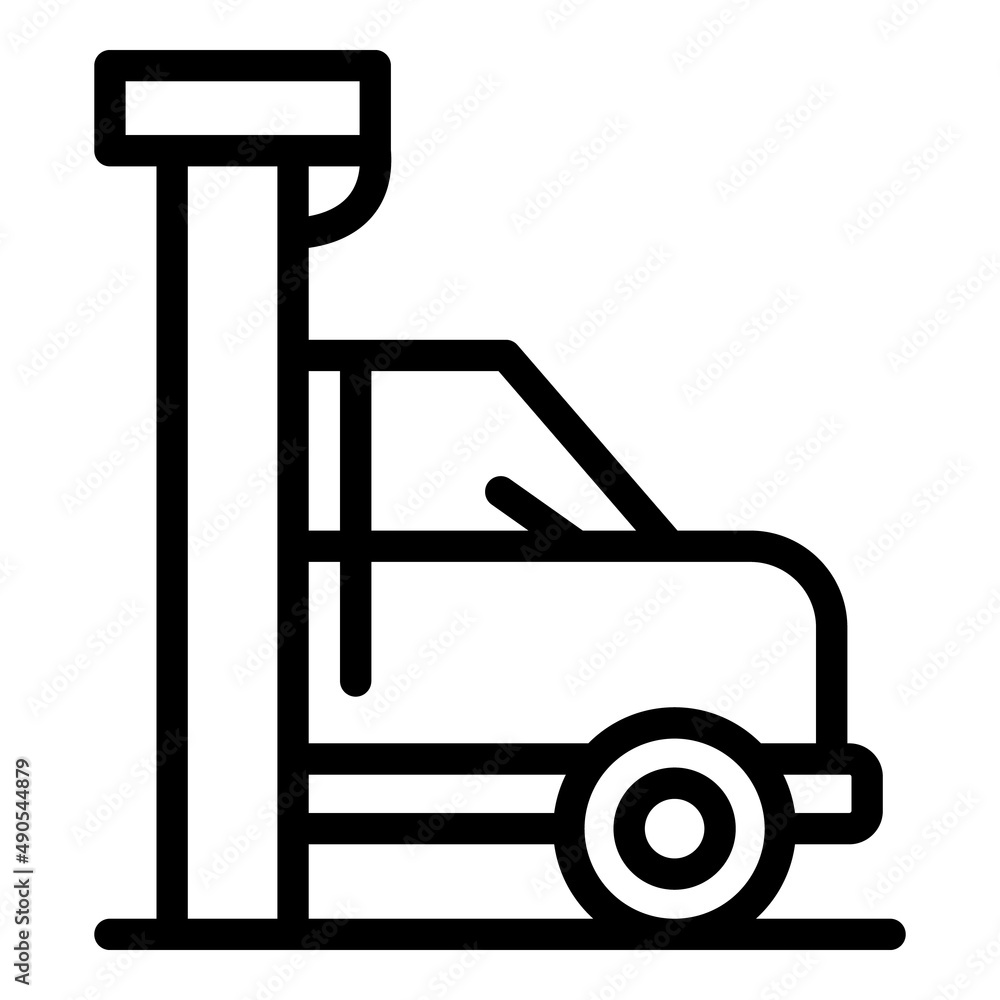 Car parking exit icon outline vector. Park place. Traffic area Car parking exit icon outline vector. Park place. Traffic area