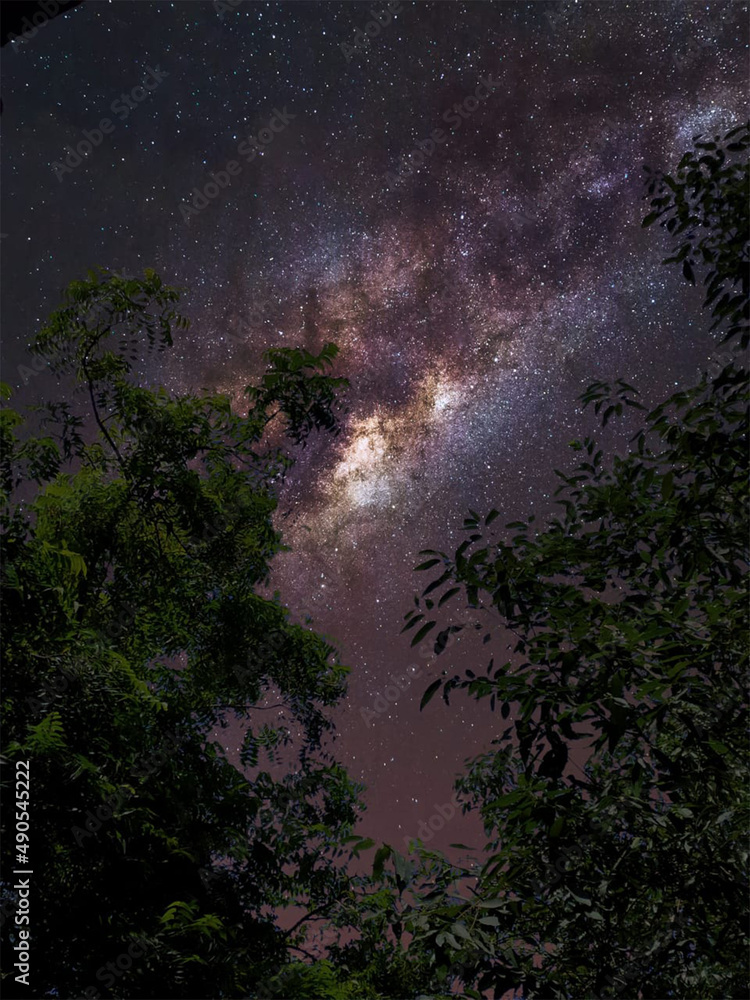 sky with stars and clouds