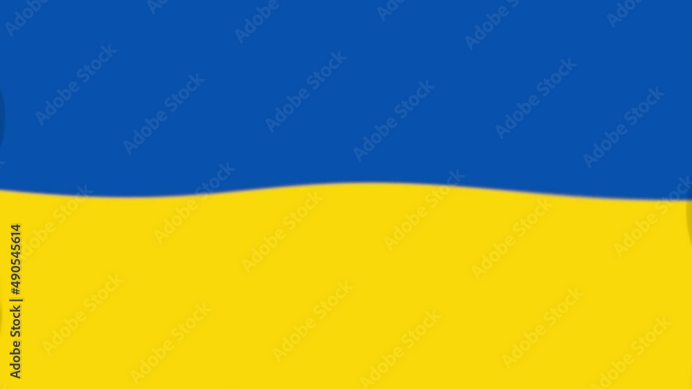 Ukraine flag colors slowly waving, CGI, motion render Ukraine flag colors slowly waving, CGI, motion render