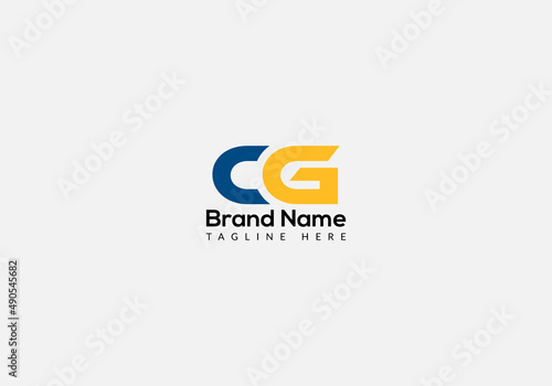 Abstract CG letter modern initial lettermarks logo design	 photo
