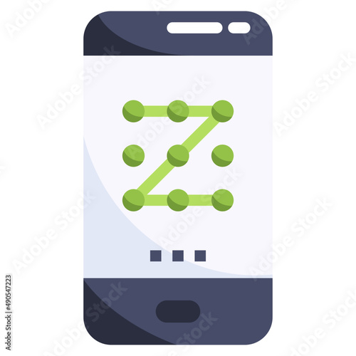 LOCK PATTERN flat icon,linear,outline,graphic,illustration