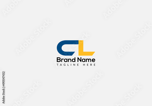 Abstract CL letter modern initial lettermarks logo design
