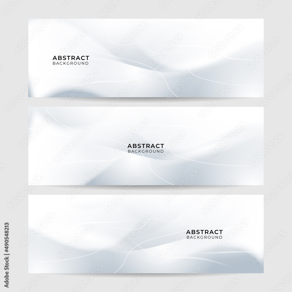 Vector abstract graphic design banner pattern background template. White abstract banner background