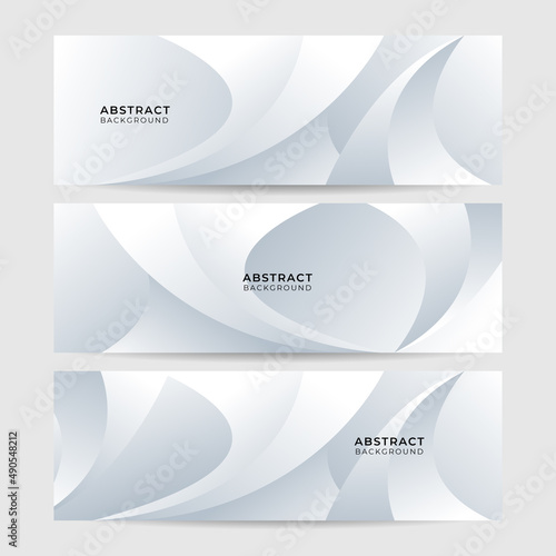 Vector abstract graphic design banner pattern background template. White abstract banner background