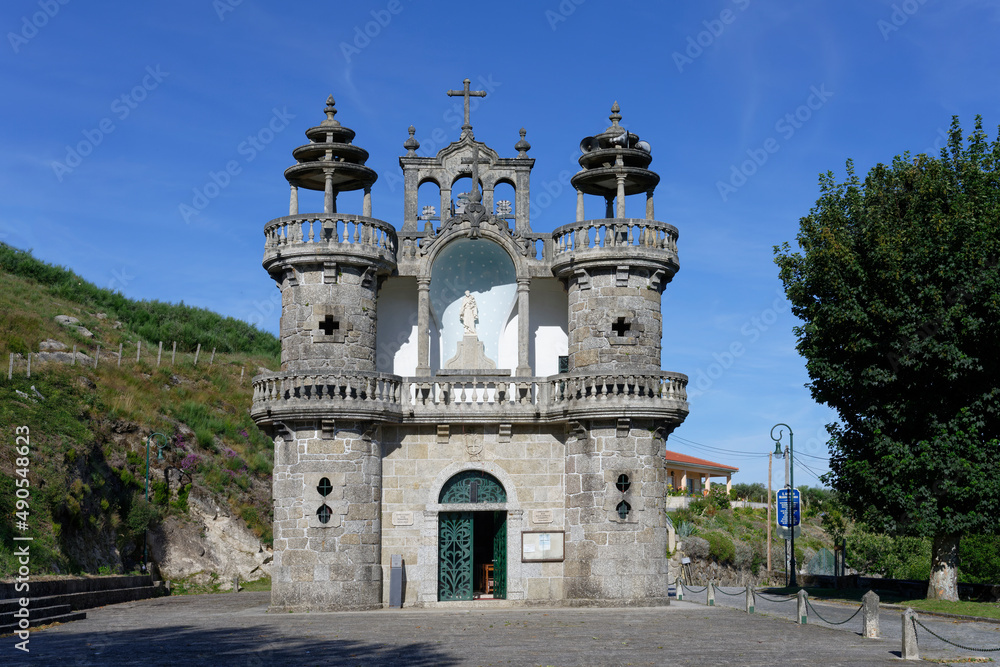 Santo Antonio Church, Santo Antonio Mixoes da Serra village, Peneda Geres National Park, Minho, Portugal