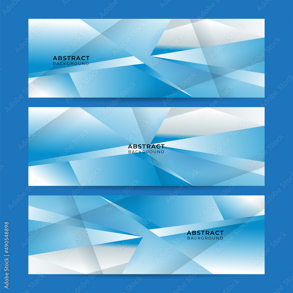 Fototapeta premium Vector abstract graphic design banner pattern background template. Blue abstract banner background
