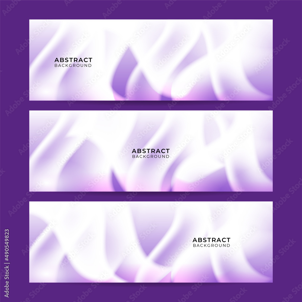 Naklejka premium Vector abstract graphic design banner pattern background template. Purple violet abstract banner background