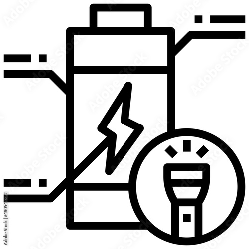 FLASHLIGHT line icon,linear,,graphic,illustration