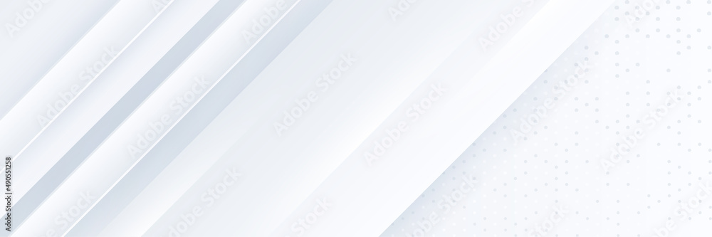 Obraz premium Vector abstract graphic design banner pattern background template. White abstract banner background