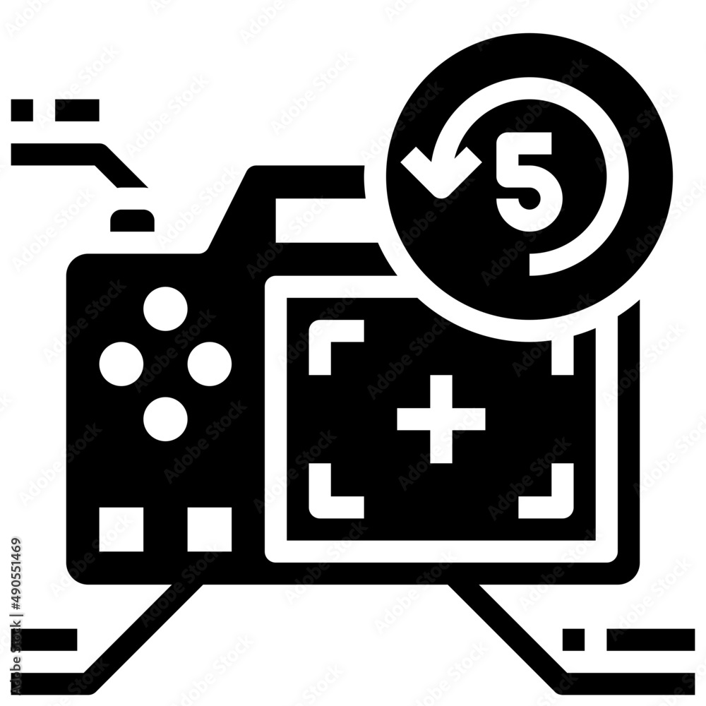 Obraz premium TIMER glyph icon,linear,outline,graphic,illustration