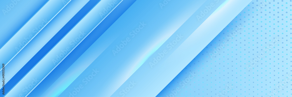Fototapeta premium Vector abstract graphic design banner pattern background template. Blue abstract banner background