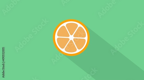 Orange Icon. Vector isolated editable orange illustration with shadow