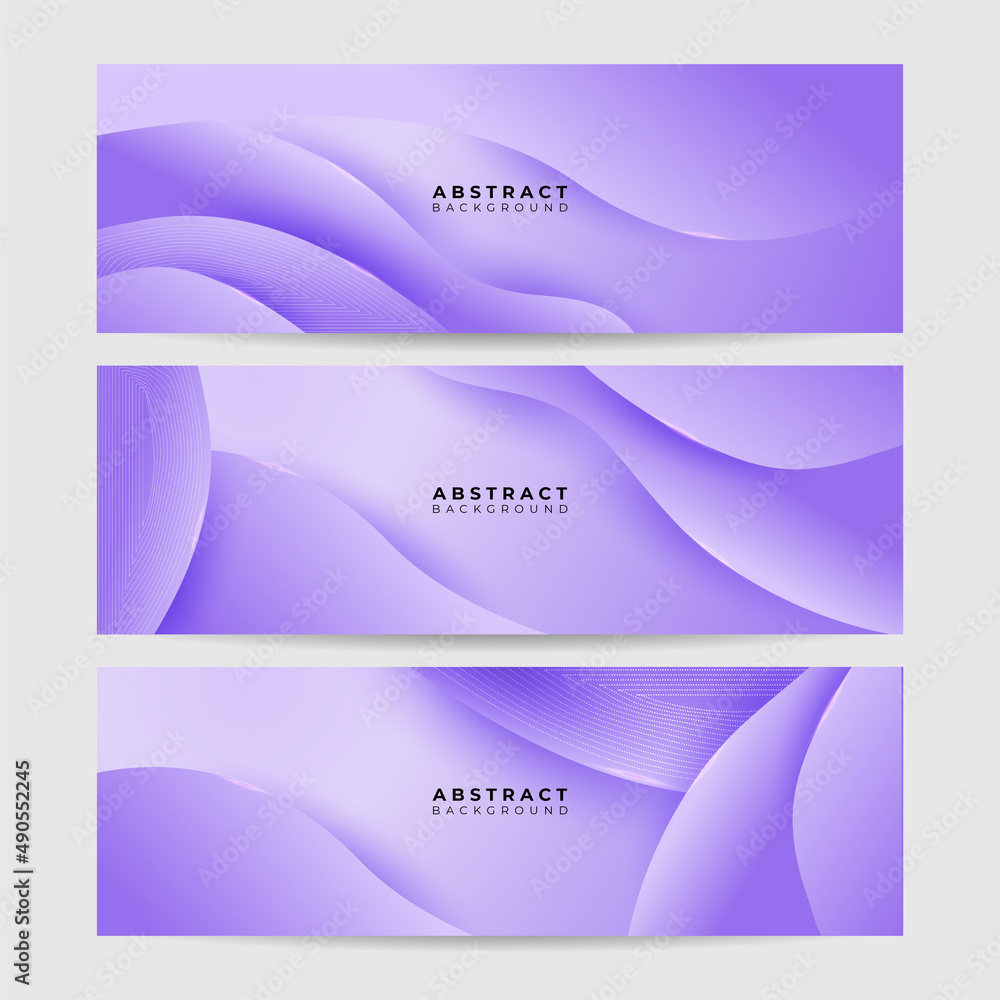 Fototapeta premium Vector abstract graphic design banner pattern background template. Purple violet abstract banner background