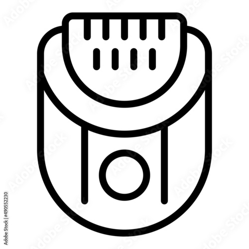 Woman epilator icon outline vector. Laser epilation. Skin removal