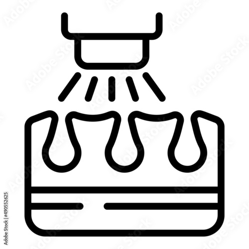 Laser epilation procedure icon outline vector. Skin hair. Cream body