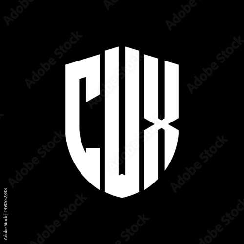 CWX letter logo design. CWX modern letter logo with black background. CWX creative  letter logo. simple and modern letter logo. vector logo modern alphabet font overlap style. Initial letters CWX   photo