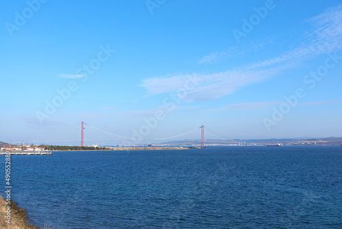 The construction of 1915 Canakkale Bridge