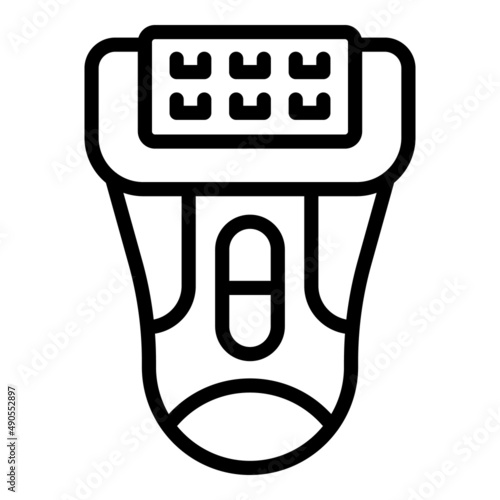 Hair epilator icon outline vector. Epilation skin. Wax treatment