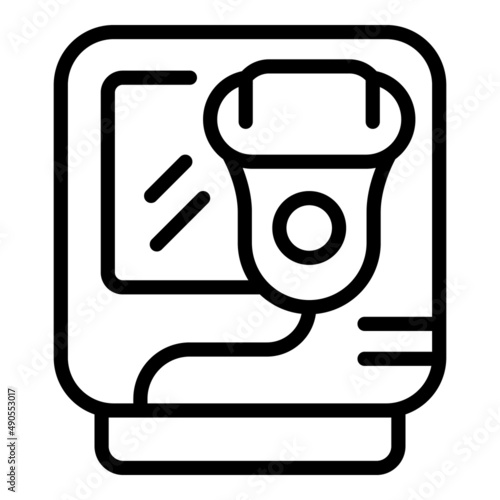 Skin epilator icon outline vector. Hair cream. Body care