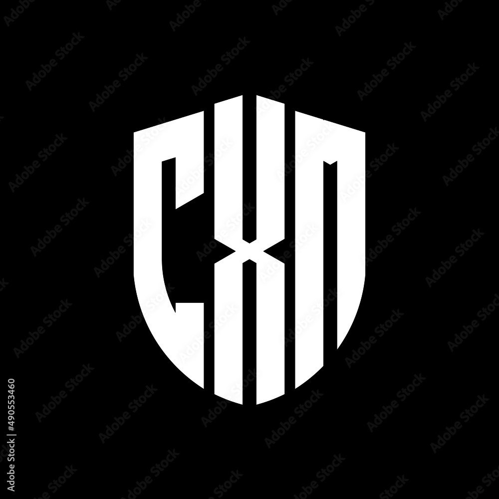 CXM letter logo design. CXM modern letter logo with black background ...