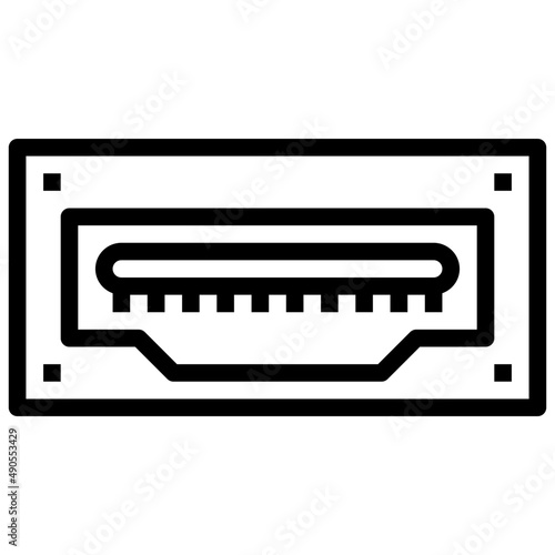HDMI PORT line icon,linear,,graphic,illustration