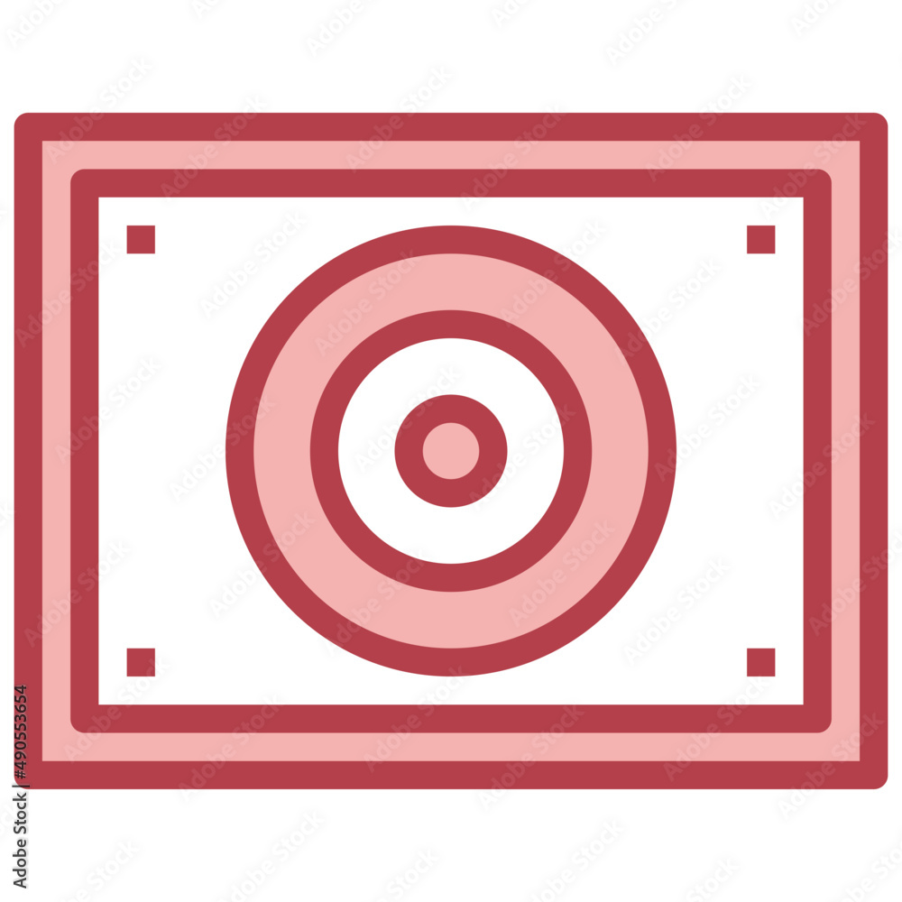 COAXIAL PORT red line icon,linear,outline,graphic,illustration COAXIAL PORT red line icon,linear,outline,graphic,illustration