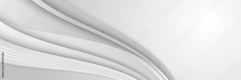 Obraz premium Vector abstract graphic design banner pattern background template. White abstract banner background