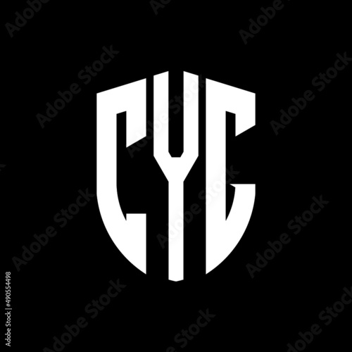 CYG letter logo design. CYG modern letter logo with black background. CYG creative  letter logo. simple and modern letter logo. vector logo modern alphabet font overlap style. Initial letters CYG   photo