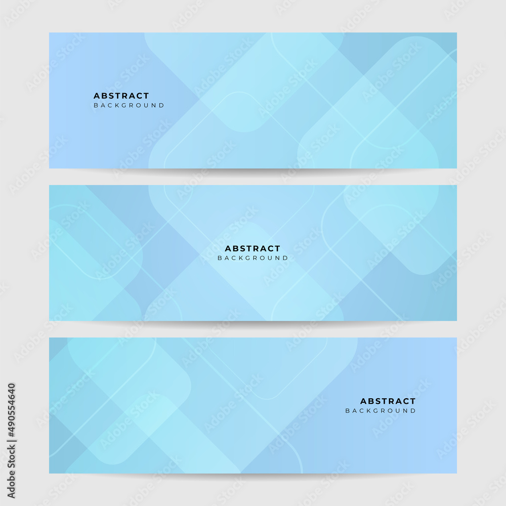 Fototapeta premium Vector abstract graphic design banner pattern background template. Blue abstract banner background