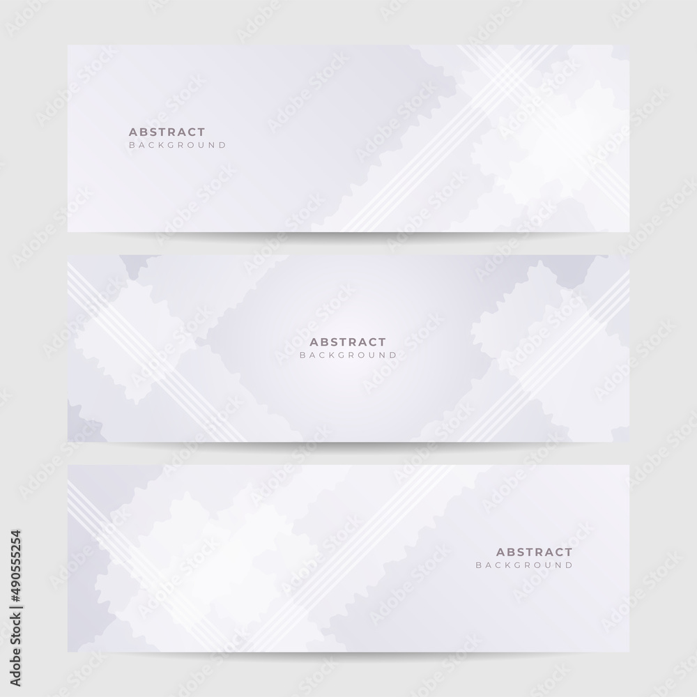 Fototapeta premium Vector abstract graphic design banner pattern background template. White abstract banner background