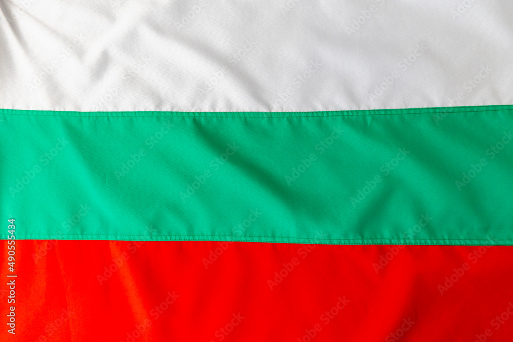 Bulgarian National Flag, fabric material Bulgarian National Flag, fabric material