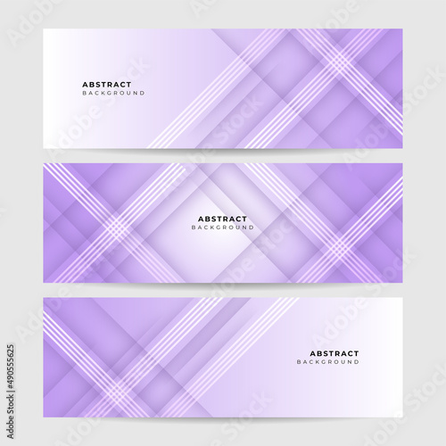 Vector abstract graphic design banner pattern background template. Purple violet abstract banner background