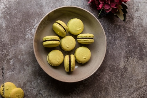 delicious macarons on a plate