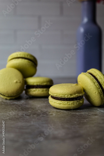 delicious macarons placed on a table