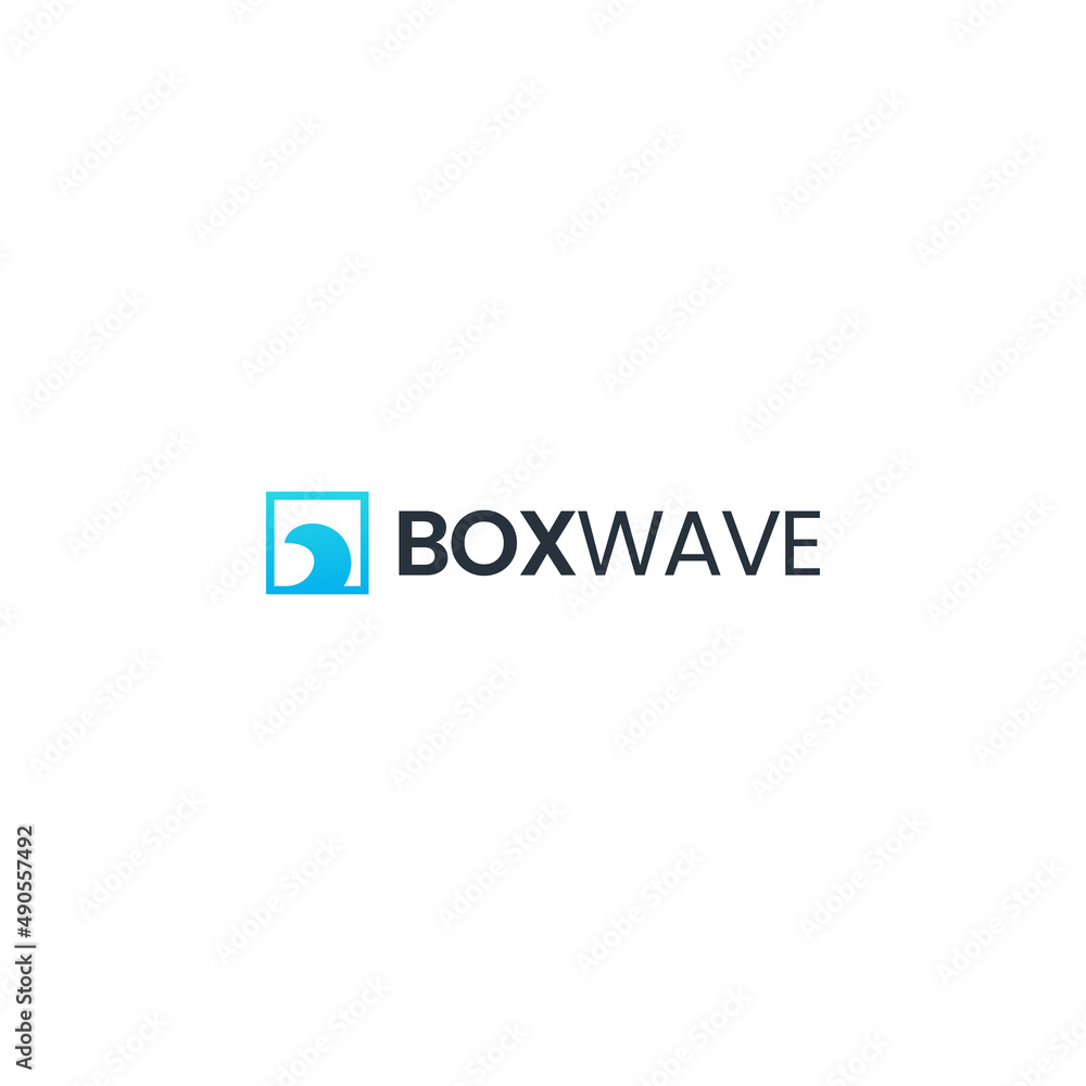 BOX WAVE LOGO DESIGN VECTOR