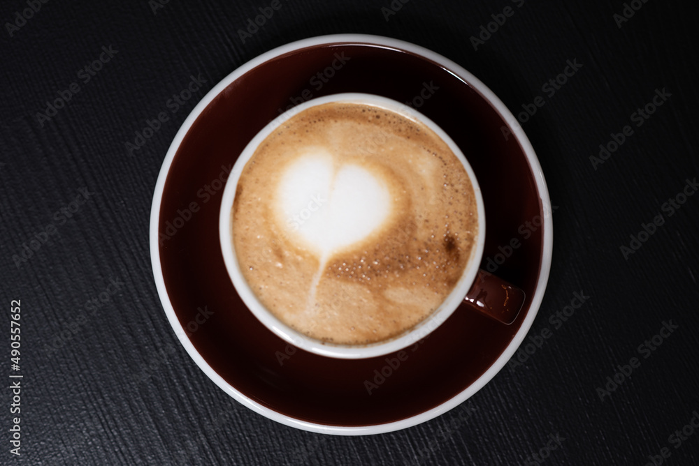 Fototapeta premium Cap of coffee brown and tasty