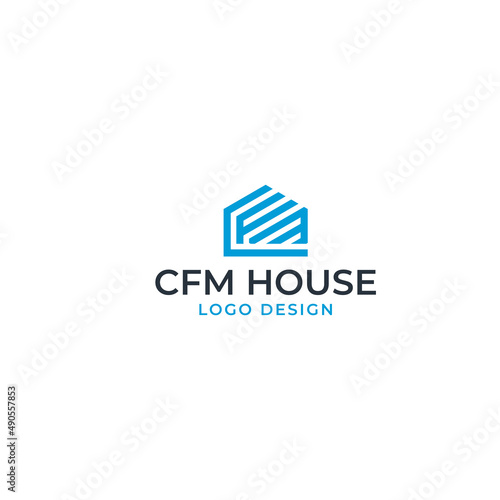 CFM HOUSE LOGO DESIGN VECTOR
