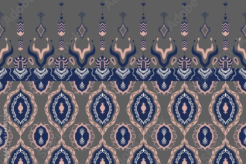 Ethnic Motifs Seamless Floral Pattern Pastel Fabric Pattern Tiled Wall Pattern Book Cover Blanket