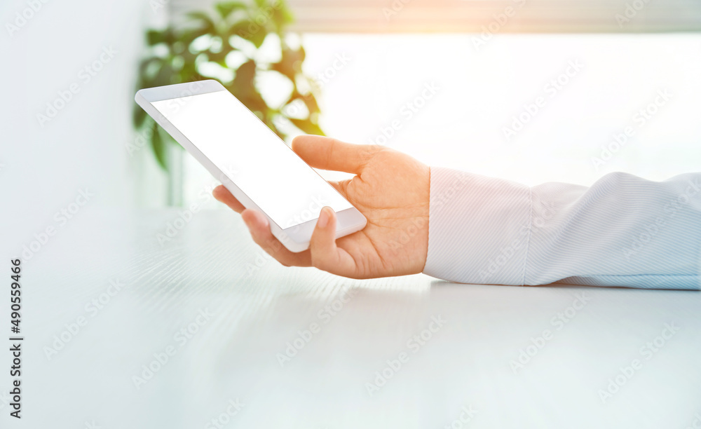 Close up of businesswoman hand using mobile phone Close up of businesswoman hand using mobile phone