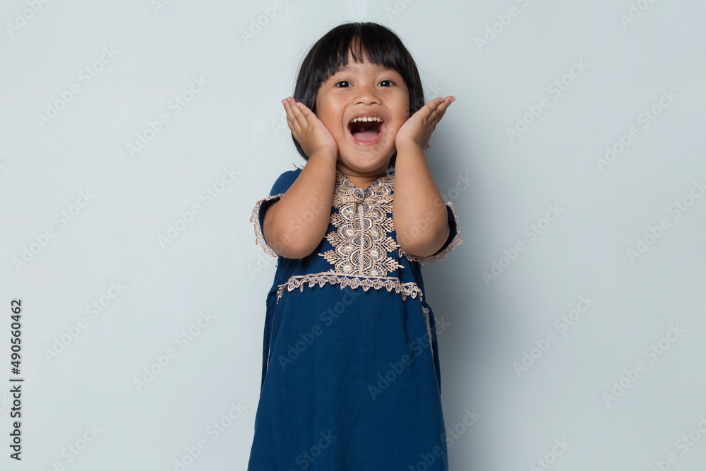 shock Asian little girl feeling surprise isolated on white background
shock Asian little girl feeling surprise isolated on white background